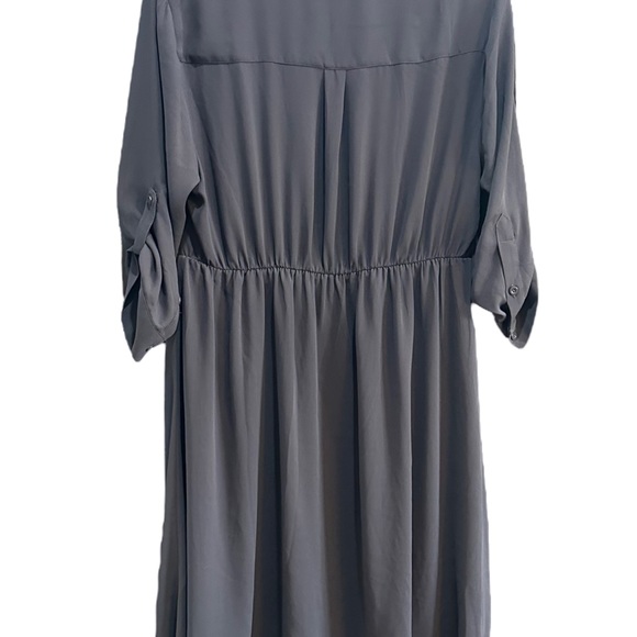 Torrid Midi Georgette Shirt Dress Stretchy Waist Torrid Size 1 (US 14/16) - Picture 3 of 8